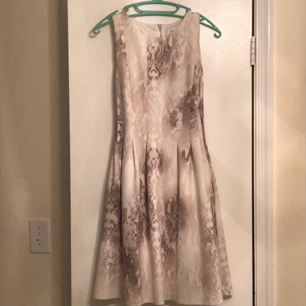 Calvin Klein Snakeskin Print Work Dress